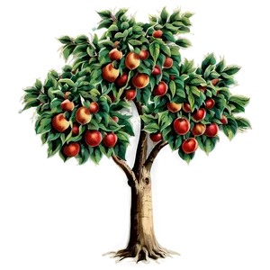 Vintage Apple Tree Png 06132024 PNG Image