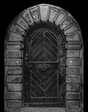 Vintage Arched Doorway PNG image with transparent background