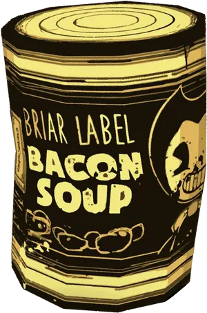 Vintage Bacon Soup Can Illustration PNG Image