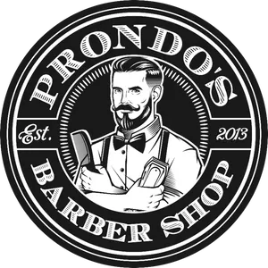 Vintage Barbershop Logo Design PNG Image