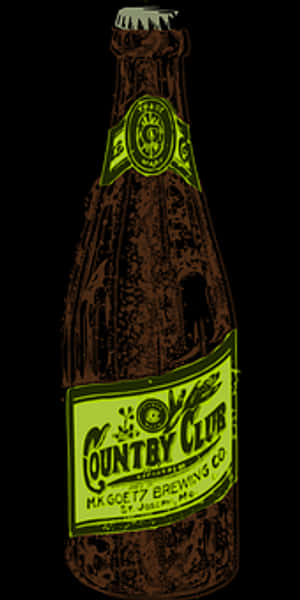 Vintage Beer Bottle Graphic PNG image with transparent background