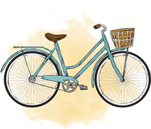City Bicycle Painting Watercolor Vintage Clothing Cartoon - Bike Watercolor Clipart Png, Transparent Png PNG image with transparent background