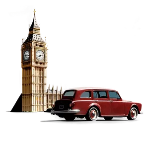 Vintage Big Ben Drawing Png Ktg57 PNG Image