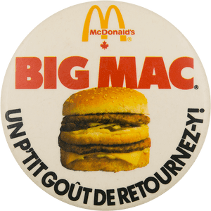Mcdonald's Big Mac Advertising Button Museum - Mcdonald's, HD Png Download PNG