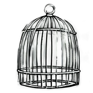 Vintage Bird Cage Drawing Png 66 PNG Image