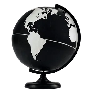 Vintage Black And White Globe Png 47 PNG Image