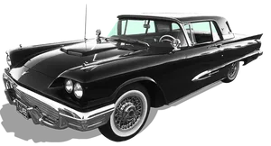 Vintage Black Cadillac Classic Car PNG Image