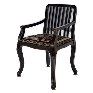 Vintage Black Chair Png Guc87 PNG Image