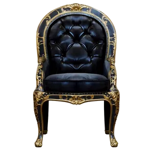 Vintage Black Chair Png Onm58 PNG Image