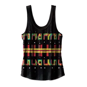 Vintage Black Tank Top Png Dkv PNG Image