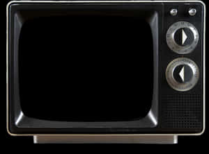 Vintage Blackand White Television PNG image with transparent background
