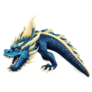 Vintage Blue Dragon Png 06252024 PNG Image