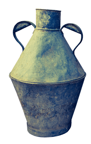 Vintage Blue Metal Pot PNG
