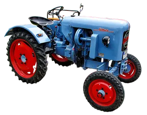 Vintage Blue Tractor PNG Image