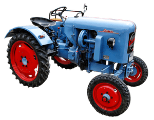 Vintage Blue Tractor PNG