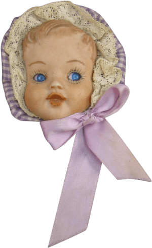 Baby Doll Face Pin Porcelain Bisque Vintage Doll Png - Doll, Transparent Png PNG image with transparent background