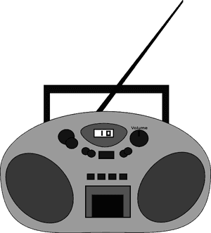 Radio With Antenna Vector Clip Art - Radio Clipart PNG with transparent background