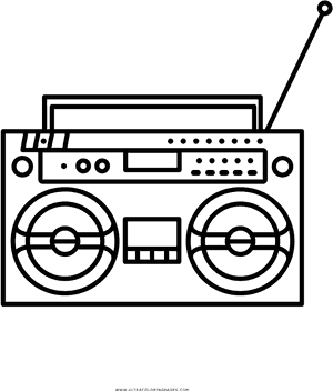 Boombox Coloring Page - Boombox Coloring, HD Png Download PNG image with transparent background