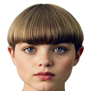 Vintage Bowl Cut Look Png Npe PNG Image