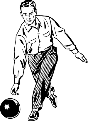 Bowling Man Clip Arts - Man Bowling Clipart, HD Png Download PNG image with transparent background