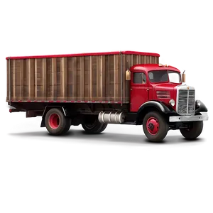 Vintage Box Truck Design Png Gas35 PNG Image