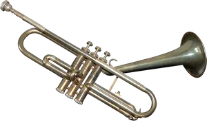 Vintage Brass Trumpet PNG Image