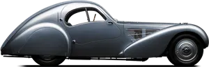 Vintage Bugatti Classic Car Profile PNG Image