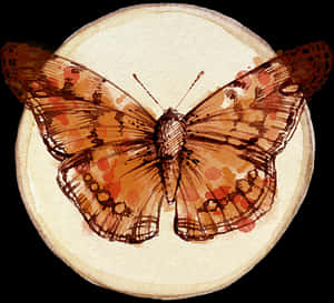 Vintage Butterfly Illustration PNG image with transparent background