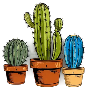 Vintage Cactus Sketch Png 06282024 PNG Image