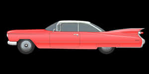 Vintage Cadillac Classic Car Illustration PNG with transparent background