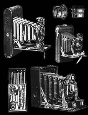 Vintage Camera Collection Blackand White PNG with transparent background