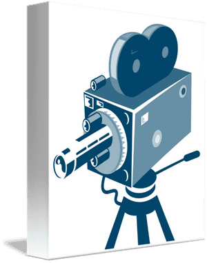 Vintage Video Movie Camera Retro Shower Curtain - Cartoon Vintage Video Camera, HD Png Download PNG with transparent background