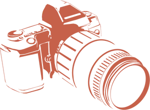 Vintage Camera Silhouette Logo PNG Image