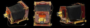 Vintage Camera Triple View PNG image with transparent background