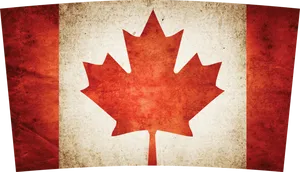 Vintage Canadian Flag PNG Image