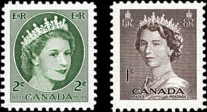 Canada Queen Elizabeth Stamps PNG image with transparent background