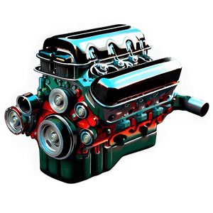 Vintage Car Engine Structure PNG jve20 PNG