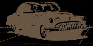 Vintage Car Silhouette PNG image with transparent background