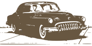 Vintage Car Silhouette PNG Image