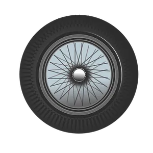 Vintage Car Wheel Illustration PNG Image