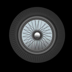 Vintage Car Wheel Illustration PNG image with transparent background