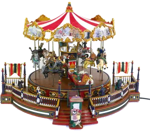 Vintage Carousel Ride PNG Image