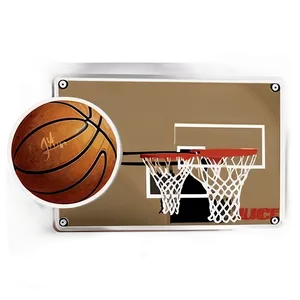 Vintage Cartoon Basketball Png Aim47 PNG Image