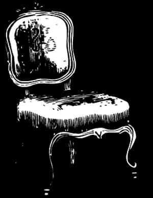 Vintage Chair Silhouette PNG with transparent background