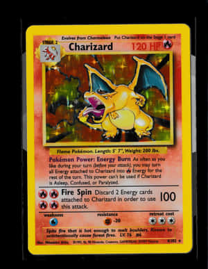 Vintage Charizard Pokemon Card PNG image with transparent background