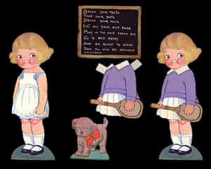 Vintage Children Health Advice Illustration PNG image with transparent background