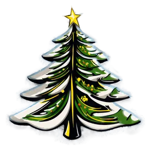 Vintage Christmas Tree Outline Png 20 PNG Image