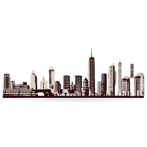 Vintage City Skyline PNG 06202024 PNG with transparent background
