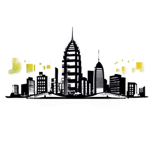Vintage City Skyline PNG 23 PNG with transparent background