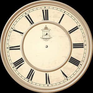 Vintage Clock Face Graphic PNG image with transparent background